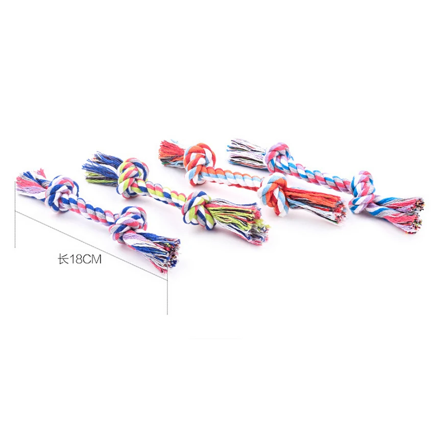 Цветная игрушка для щенков собак домашних животных хлопковая плетеная веревка
