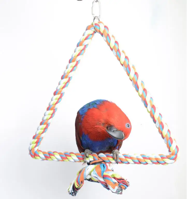 13 &quotБольшой Попугай Птица Игрушки Укуса Стоп Бар Хлопок Trangle Окунь T015 | Дом и сад