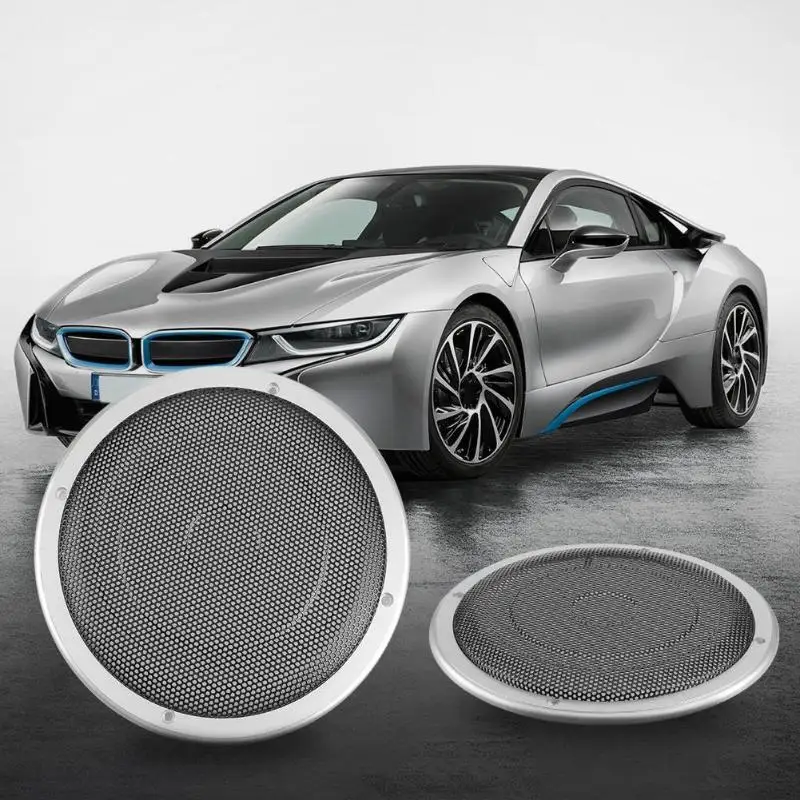 VODOOL 8" Car Stereo Audio Speaker Metal Mesh Cover Auto Subwoofer Horn Protective Grills Cover Interior Car Styling Accessories