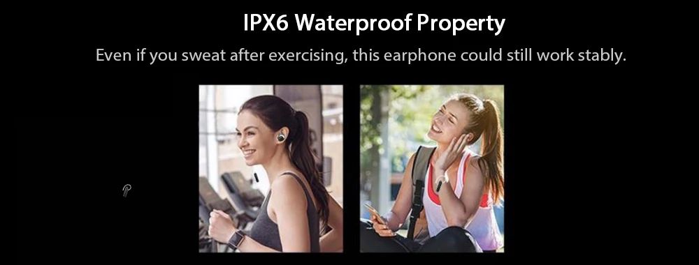 Наушники Padmate Bluetooth 5,0, Беспроводная зарядка IPX6, водонепроницаемые наушники, шумоподавление, беспроводная гарнитура для iphone, xiaomi