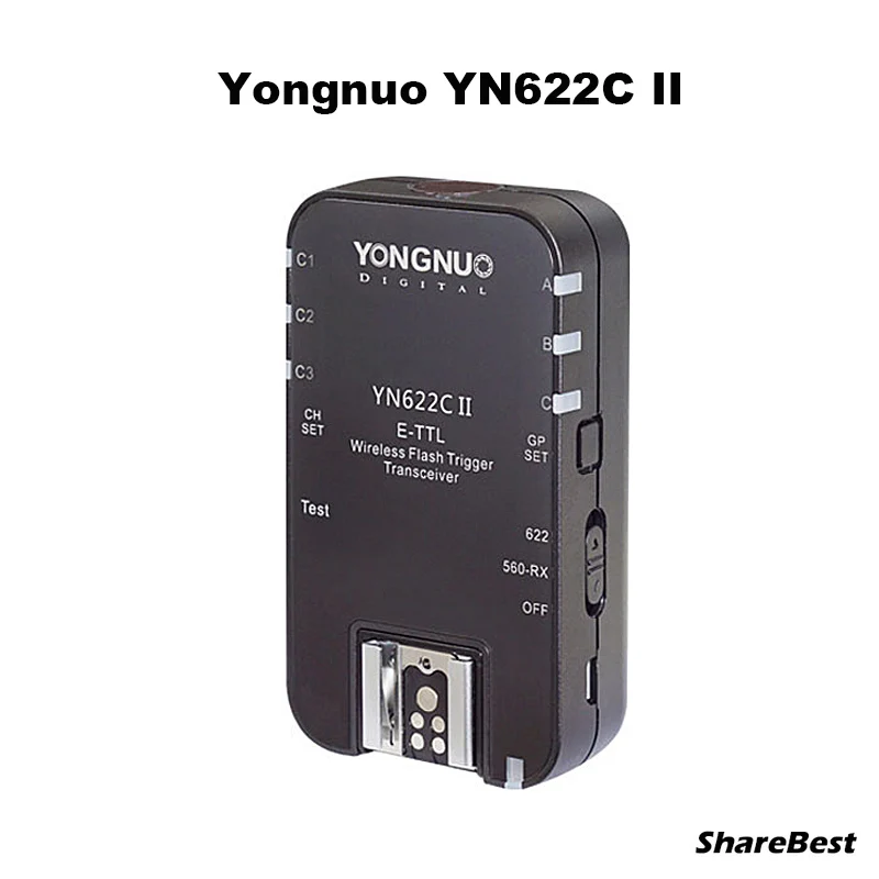 Светодиодная лампа для видеосъемки YONGNUO YN-622C II RX YN622C II HSS E-TTL вспышка триггера приемопередатчик для Canon Камера совместим с YN622C YN560-TX RF-603 II