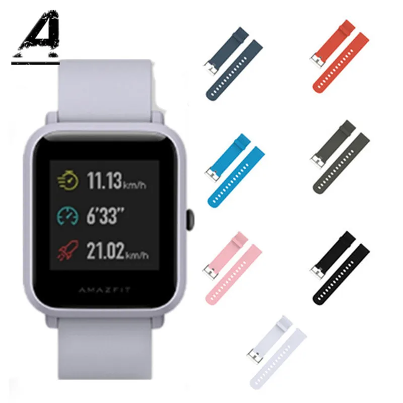 Цвет Amazfit Bip Смарт часы ремешок на плечо силиконовый водонепроницаемые Сменные