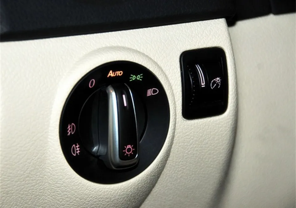 Совершенно Новый Chrome Фара Переключатель Управления Подходит Для VW Golf Jetta Passat Caddy