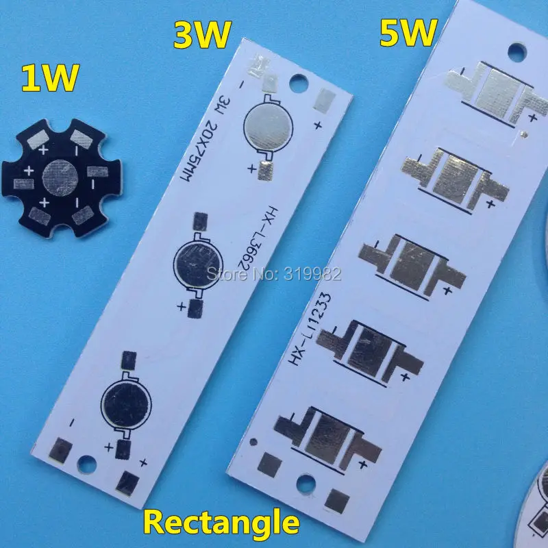 Светодиодная панель PCB высокой мощности 10 шт. алюминиевая радиаторная основа 1 Вт