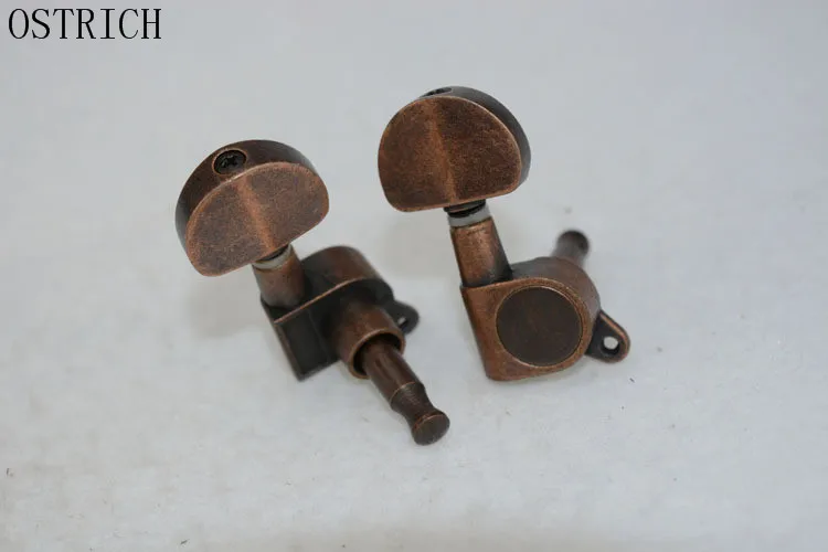 Ostrlch Vintage Style Bronze Guitar Tuning Pegs Tuners Machine Head 3L+3R Wholesales | Спорт и развлечения