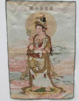 golden silk embroidery thangka tibet and nepal the goddess guanyin bodhisattva