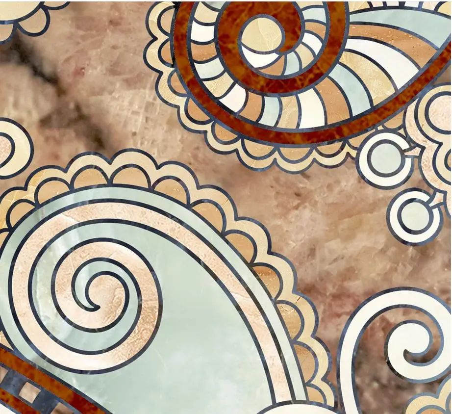 

3d flooring wallpaper Marble mosaic tile PVC wallpaper 3d floor for walls 3d vinly floor wallpaper