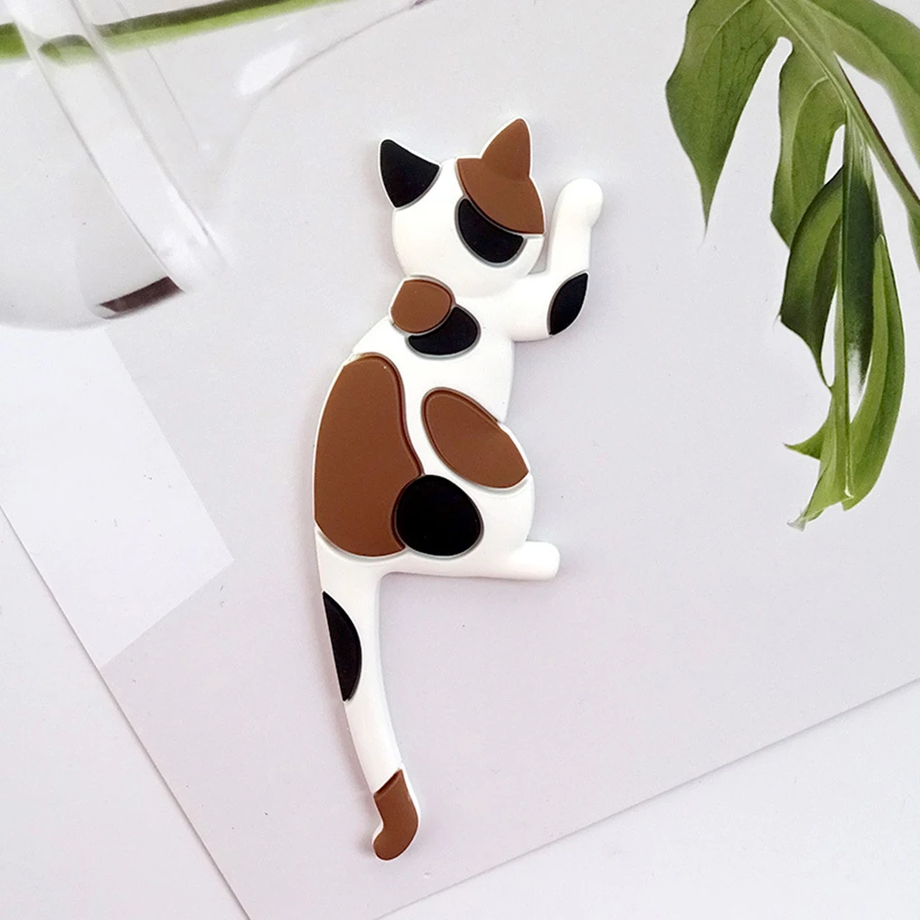 Милый мультфильм кошка крючок стерео магниты холодильника подвесной украшение