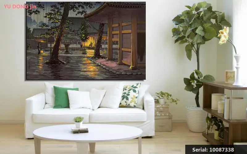 Earth light Landscape Classical oil Painting Drawing art Spray Unframed Canvas iron gemstone picture miniature picture10087338 | Дом и сад