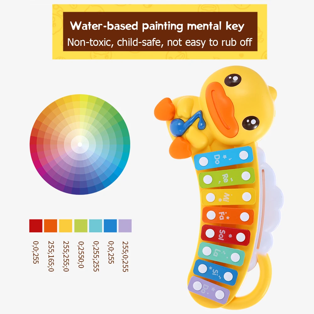 Игрушка скамейка-ксилофон с 8 умственными ключами и 2 мальетами детский