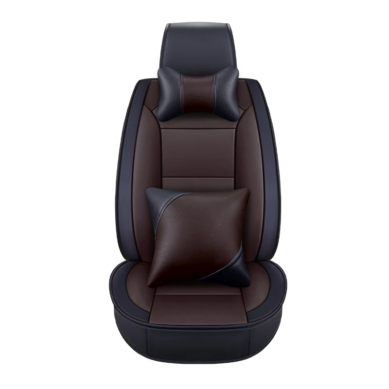 Новые универсальные кожаные подушки для автомобильных сидений для Opel Astra h j gmokka insignia mokka corsa ampera роскошные чехлы для сидений автомобилей - Название цвета: Black coffee