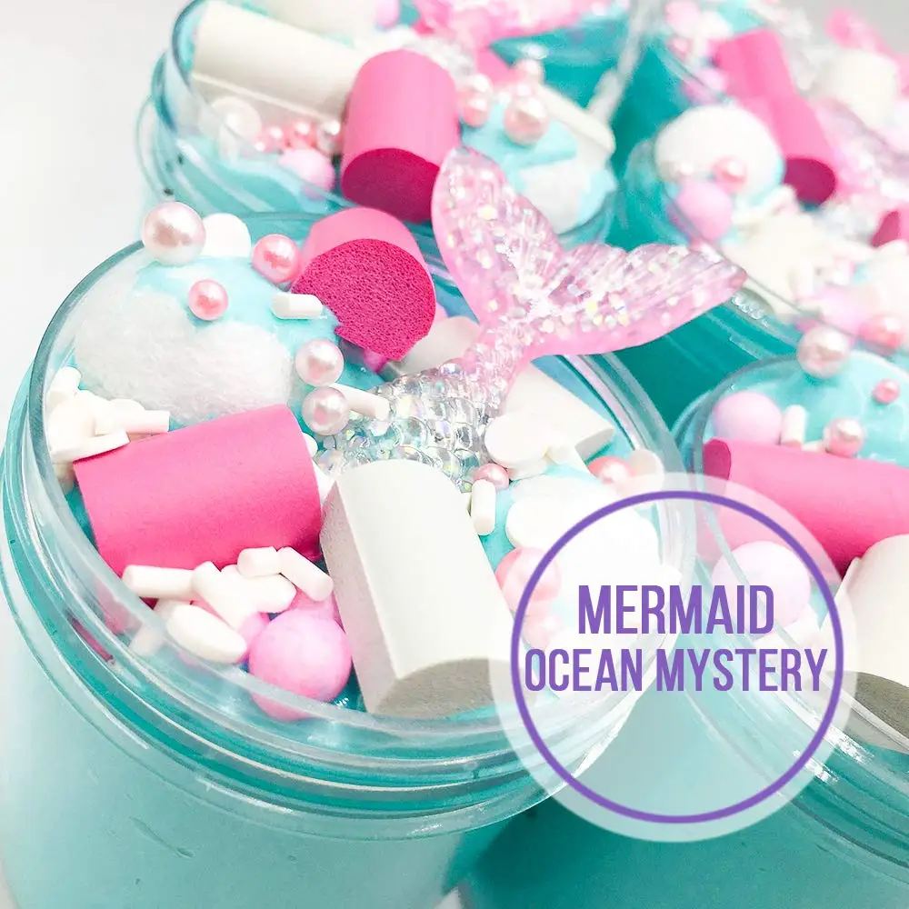 Новые Русалка Ocean тайна масло слизи, не липкий Floam слизь стресса игрушка Ароматизированная DIY Шпатлёвки осадка Игрушки для девочек