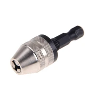 new 0 3 3 4mm keyless drill chuck screwdriver impact driver adaptor 14 inch hex shank dril bit quick change adapter converter