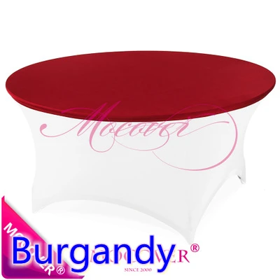 Burgandy цвет спандекс покрытие для стола свадьбы круглая скатерть лайкра верхняя