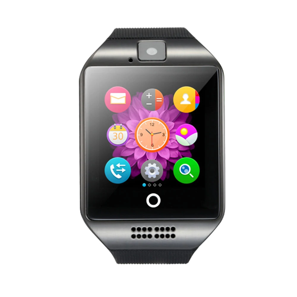 Bluetooth Смарт-часы для мужчин Q18 с камерой Facebook Whatsapp Twitter Синхронизация SMS Smartwatch
