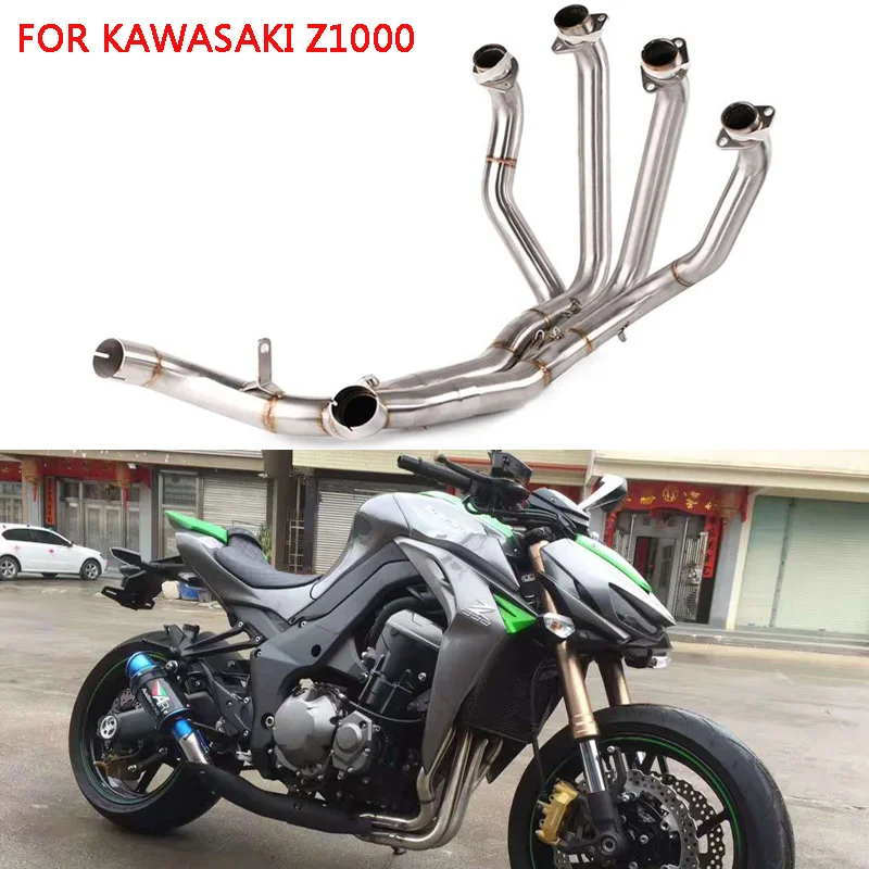 Для Kawasaki Z1000 мотоциклетный глушитель выхлопной трубы без застежки на полной