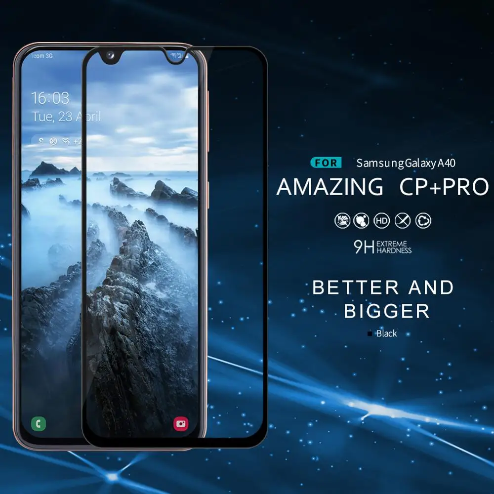 Для Samsung Galaxy A40 CP + Pro Полное покрытие закаленное стекло 9H 2.5D изогнутая защита