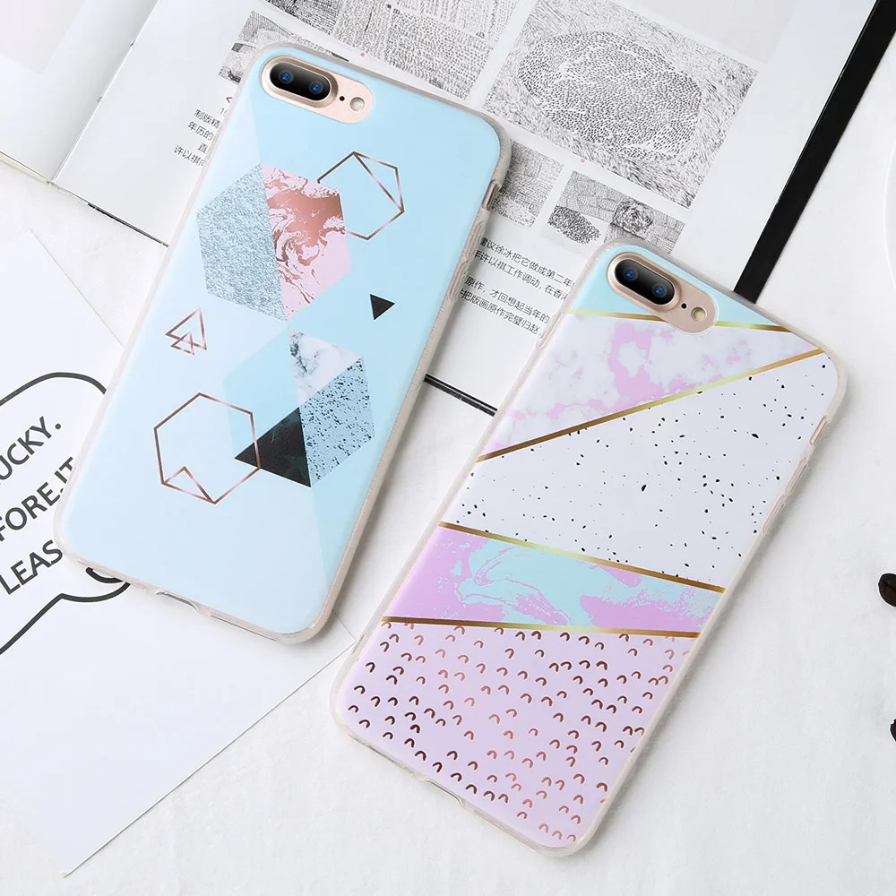KISSCASE Case For Samsung Galaxy Note 9 8 S9 S8 Plus Soft TPU Geometry Marble Phone A3 A5 A7 J 2016 2017 |