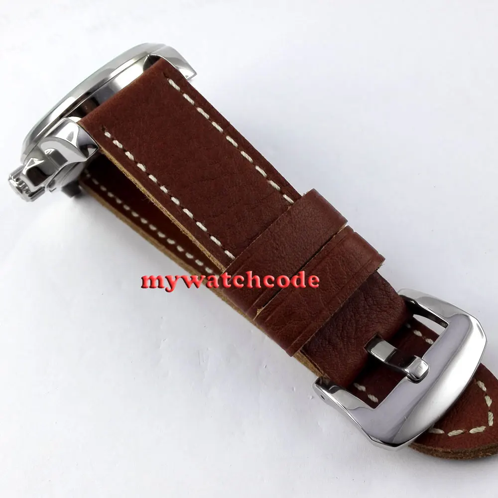 44 мм деберт черное окно с датой набора GMT автоматический кожаный ремешок мужские