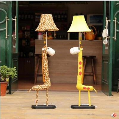 free shipping cottage novel E27 fabric giraffe floor lamp children's room cute cartoon kid present livingroom bedroom1162 | Освещение