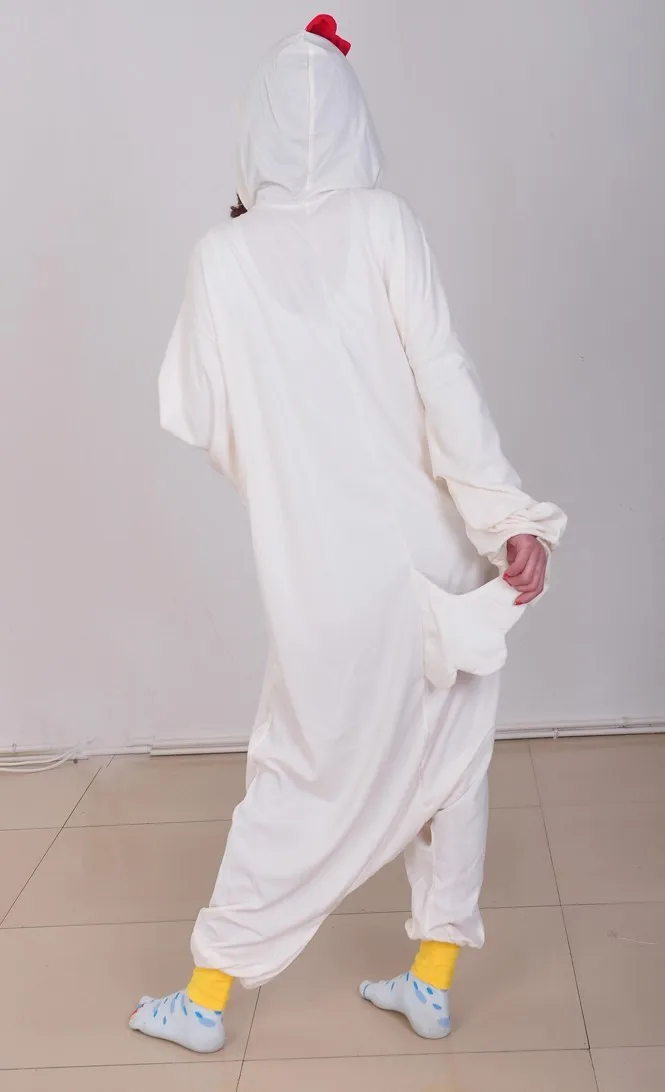 Комбинезон флисовый унисекс милый Пижамный костюм с белым пенисом для взрослых