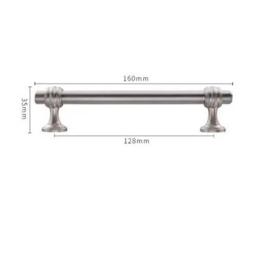 Brushed Nickel CC128 2 шт./лот Американский Европейский цинк мебель шкаф потяните дверь для ящика шкафа Ручка хром матовый никель - Цвет: Brushed Nickel CC128