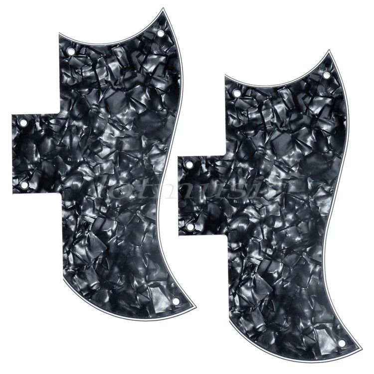 

2Pcs Black Pearl Guitar Scratch Parts Pickguard For Electric Guitar Replacement 3PLY