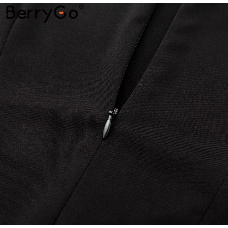 BerryGo элегантное мини-платье с u-образным вырезом, женское Красное Облегающее платье с рукавом-фонариком, Осеннее зимнее сексуальное модное короткое платье vestidos