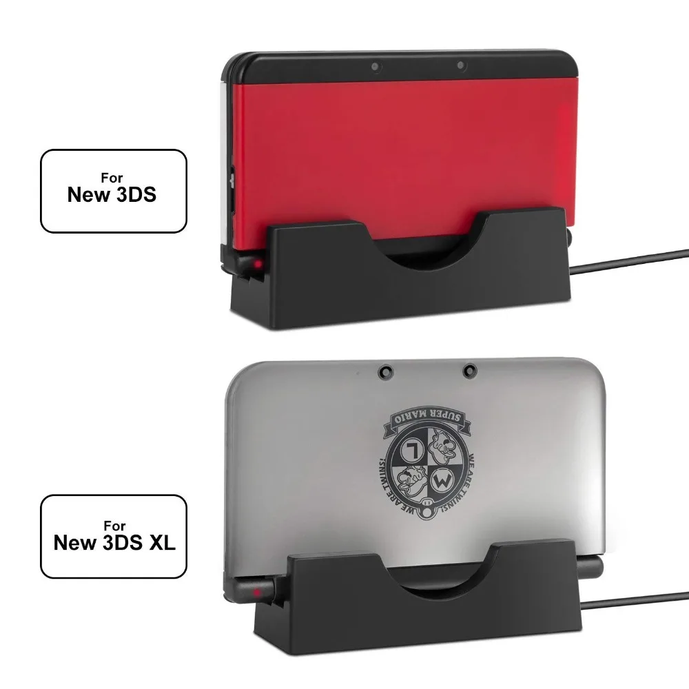 3DS/New 3DS XL зарядная подставка док станция с usb зарядным кабелем для New XL/LL