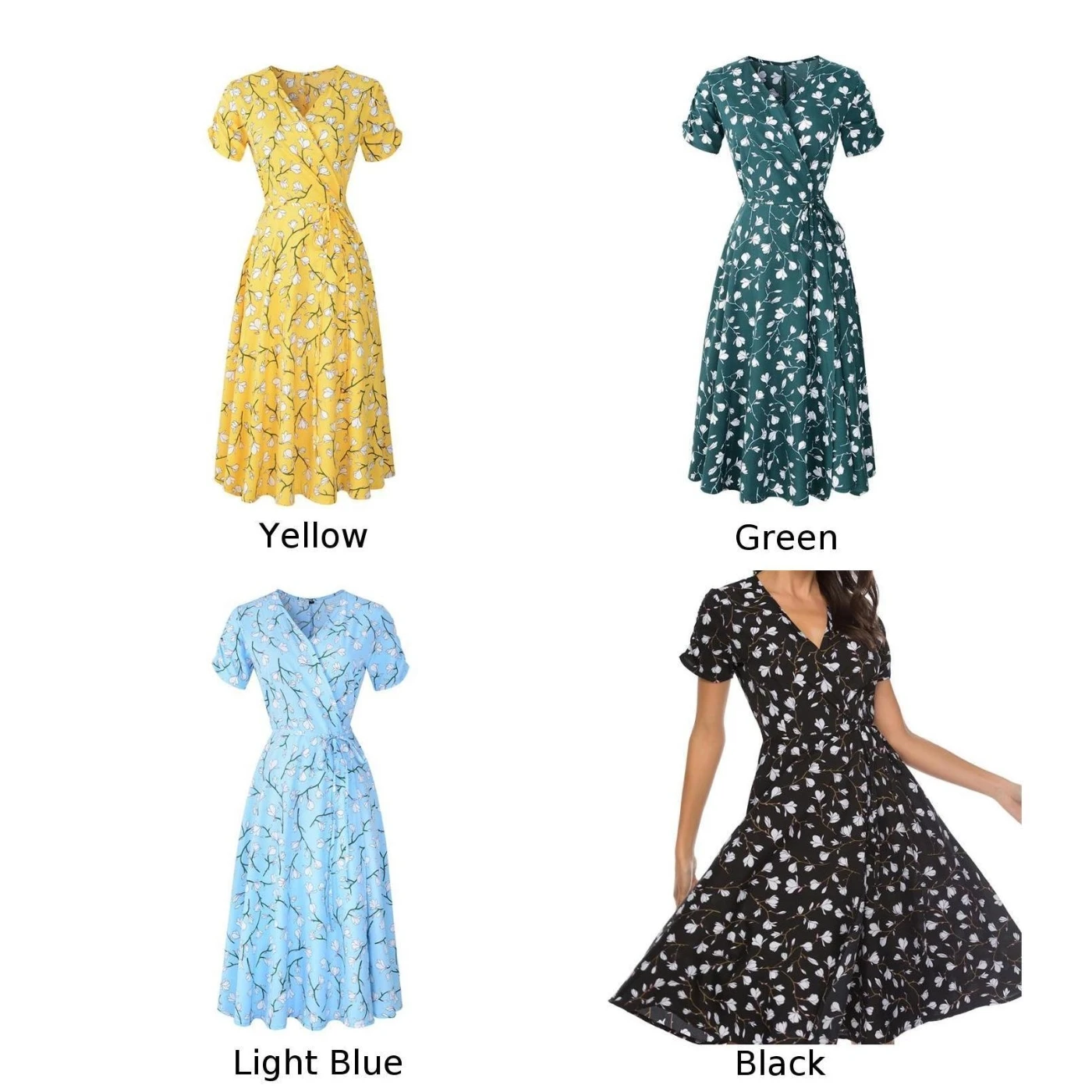 Vestido женское платье шифон этнический отдых цветок v образный вырез богемное