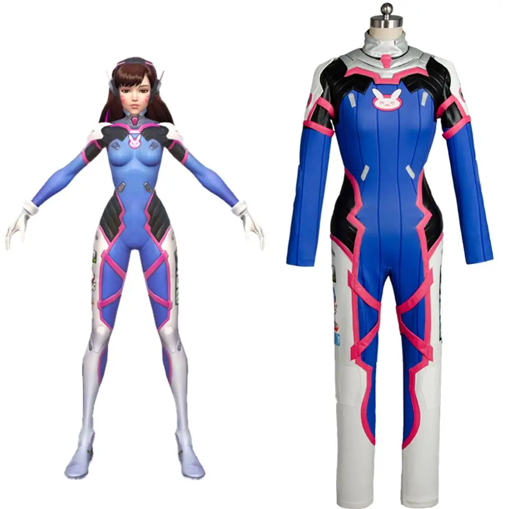 Костюм для косплея OW комбинезон D.Va DVA Униформа наряд костюм из спандекса боди