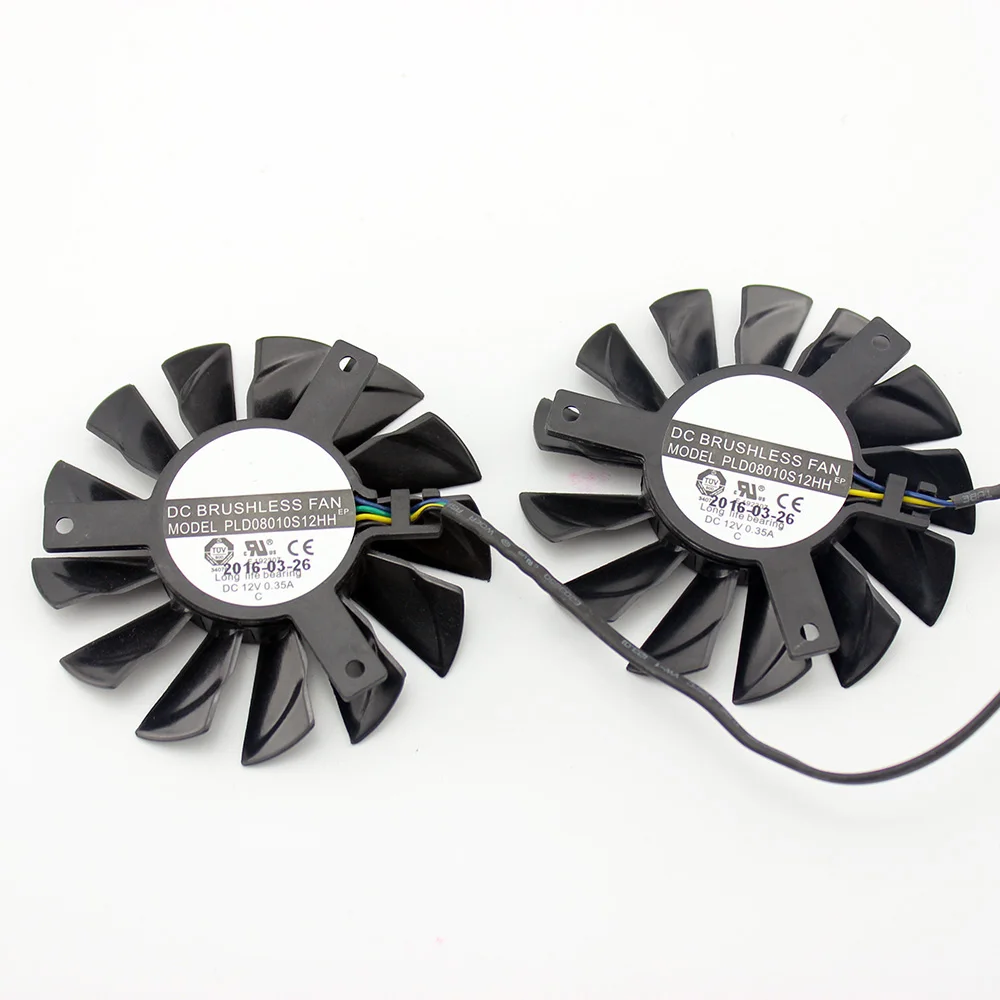 2 шт./лот кулер вентилятор PLD08010S12HH для MSI Twin Frozr III R6790 570GTX R6850 N460GTX R7950 R7850 HD 7870 7950