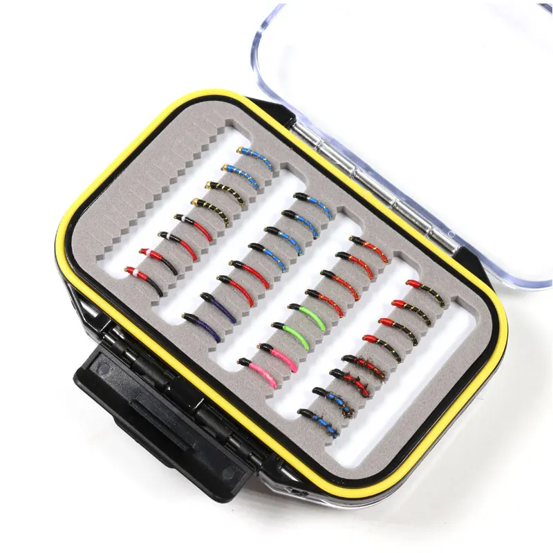 32 шт./компл. Ассорти Нимфа для рыбалки нахлыстом комбо форель окунь голубая