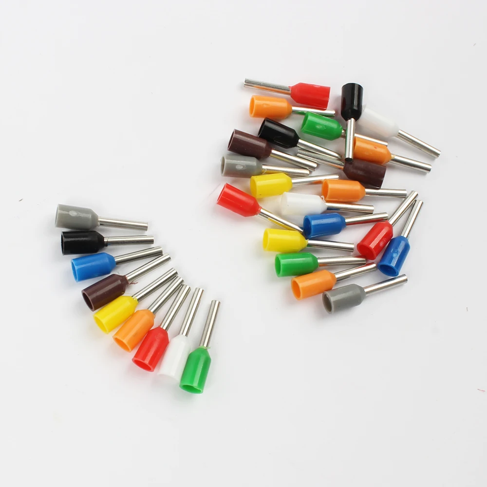 E7508 100 шт./упак. трубки Изоляционные изолированные клеммы 0.75MM2 кабель провода разъем изоляционные обжимной терминал разъем для электронных сигарет