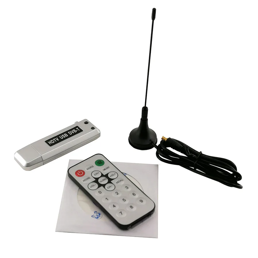 USB 2 0 цифровой DVB T ТВ приемник палка HDTV программный ключ тюнера с антенной ИК пульт