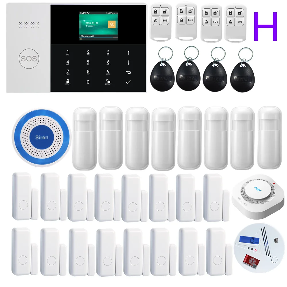 PGST 433 МГц беспроводная сенсорная ЖК клавиатура wifi GSM GPRS домашняя охранная