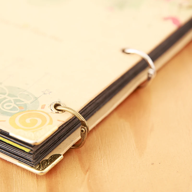 10 шт./лот металлическое кольцо для связывания незакрепленный блокнот с листьями