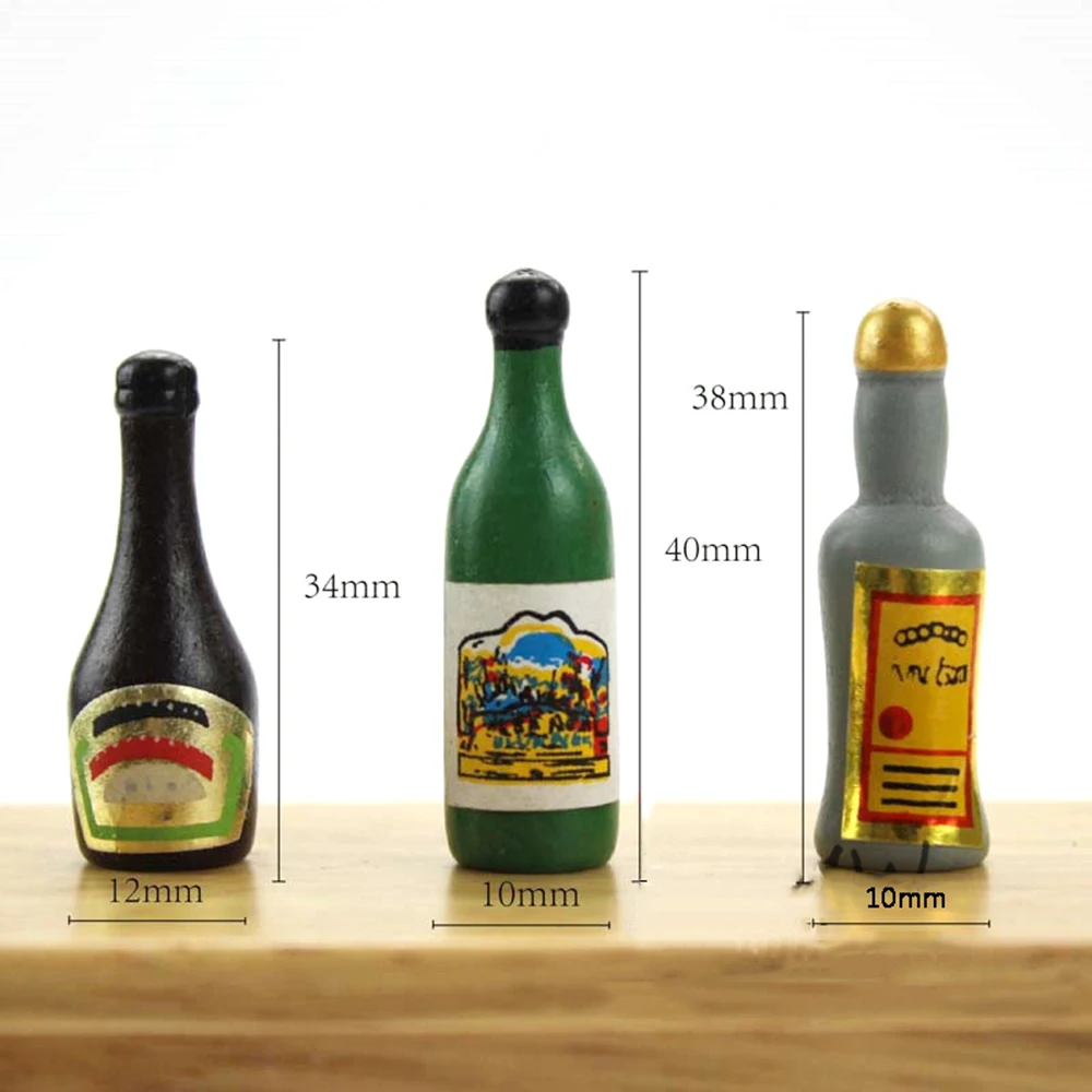 

3Pcs 1/12 Dollhouse Miniature Accessories Mini Resin Sauce Simulation Kitchen Seasoning Toys for Doll House Decoration