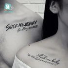 Новые уникальные китайские слова, черные временные татуировки с буквами, водостойкие, имитация татуировки на тело, наклейки для мужчин и женщин