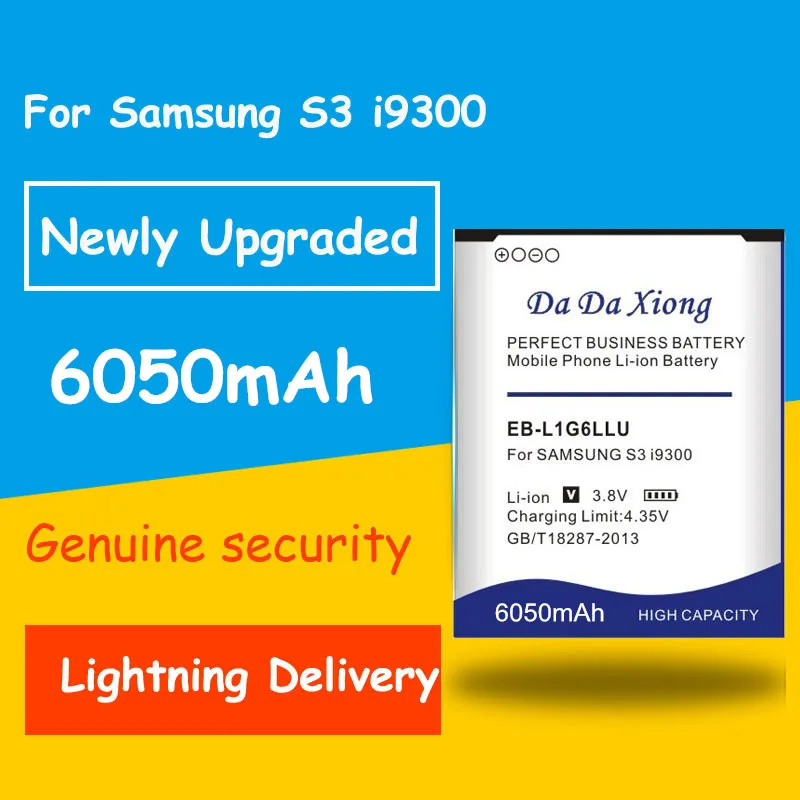 6050 мА/ч EB L1G6LLU батарея для Samsung GALAXY S3 i9300 i747 i9308 i9305 i879 i9060 i9301 i9118 i9082 i535 L710 M440S