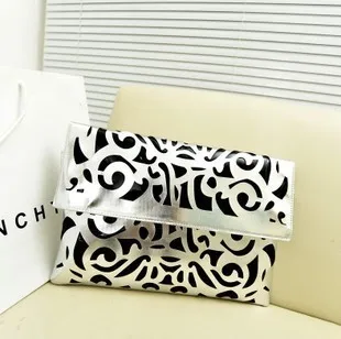 Популярные флуоресцентные Цвет выдалбливают Сумка-конверт для женщин