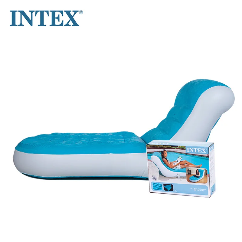 INTEX 68880 84*170*81 см Высококачественная Флокированная надувная кровать для одного человека на спинку дивана ленивый диван надувной коврик стул сад