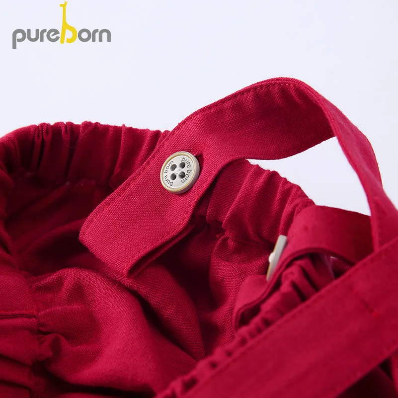 Pureborn детское платье на бретелях без рукавов бант пачка подтяжках Открытое