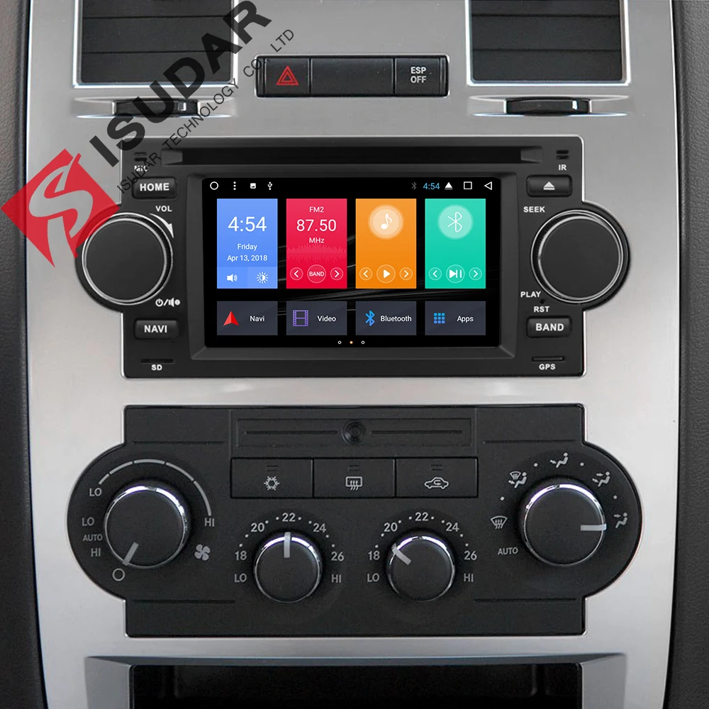 Isudar Автомобильный мультимедийный плеер android 7.1.1 5 дюймов для Chrysler/300C/Dodge/Jeep/Commander/Compass/Grand Cherokee радио gps DVD