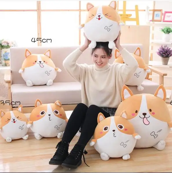 65cm Cute corgi dog cute puppy Stuffed Plush Toy Doll Pillow round cushion winter pillow birthday gift |