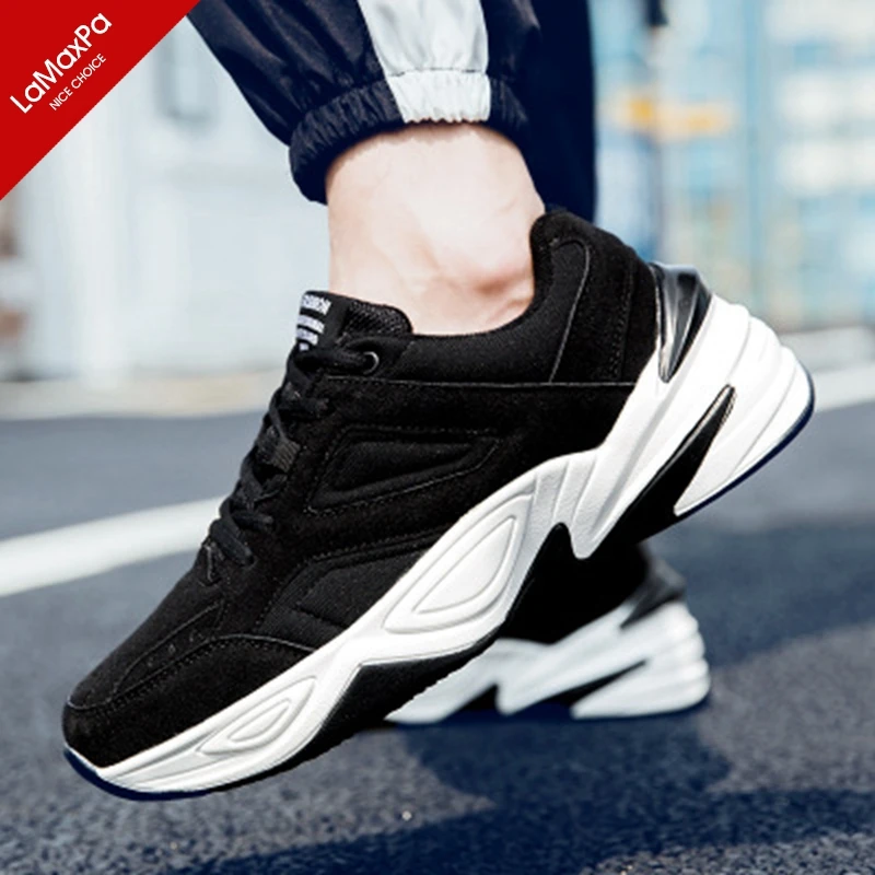 Men's Casual Comfortable Lightweight Lace Up Stable Autumn Fashion PU High Quality Breathable Sneakers Outdoor Footwear Shoes | Спорт и
