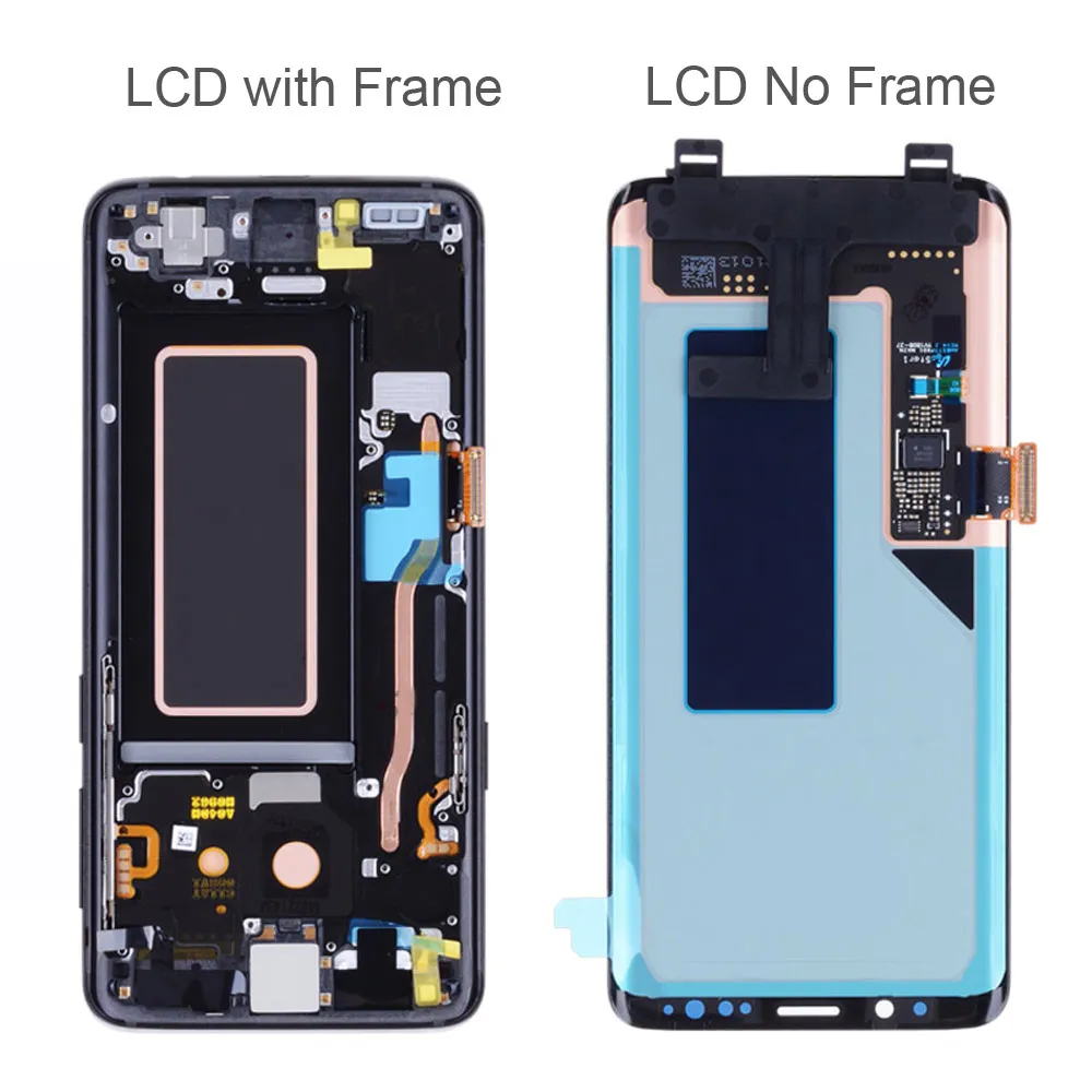 Оригинальный AMOLED LCD для SAMSUNG Galaxy S9 дисплей сенсорный экран дигитайзер с рамкой