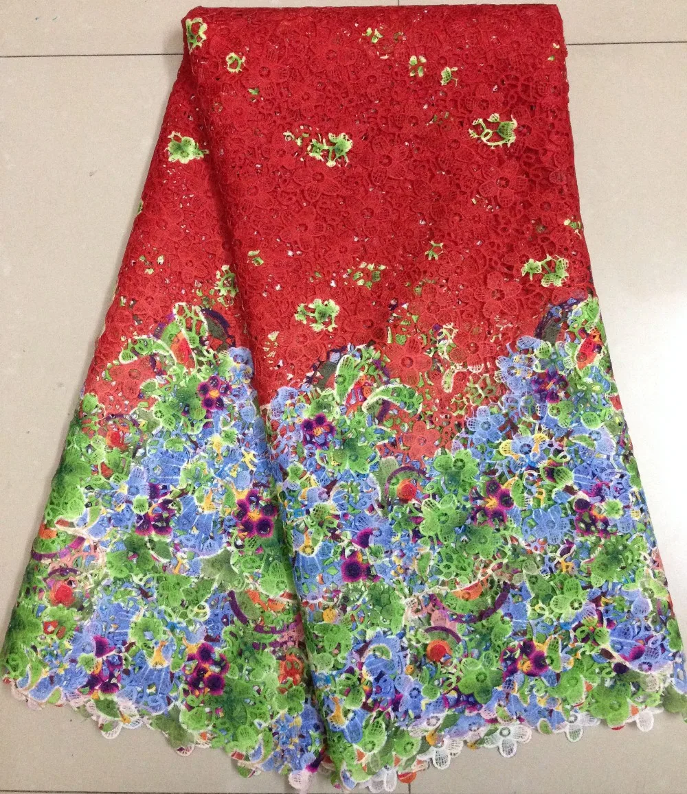 Бесплатная доставка! 2017 Африканский шнур кружева ткань гипюр кружевной ткани cupion