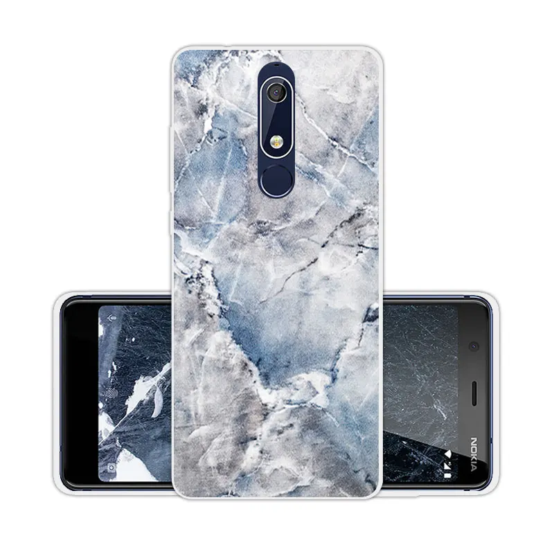 Phone Case for Nokia 5.1 / 5 2018 Cases Stone Back Cover 5.5 inch Covers Ultrathin Silicone Skin |