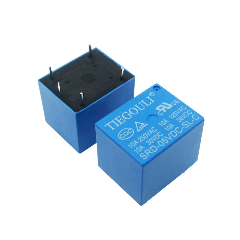 

5PCS/LOT SRD-05VDC-SL-C Relay T73-5V 5 pin PCB Type 10A 5V DC Power Relay